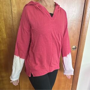 J. Jill Red and Pink hoodie